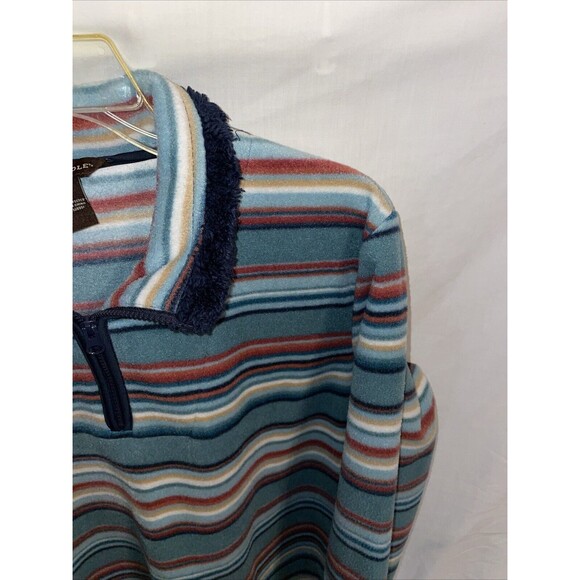 Bit & Bridle Women’s Casual Sweater Size Large Blue Striped Western Rodeo Cowboy - Picture 4 of 12